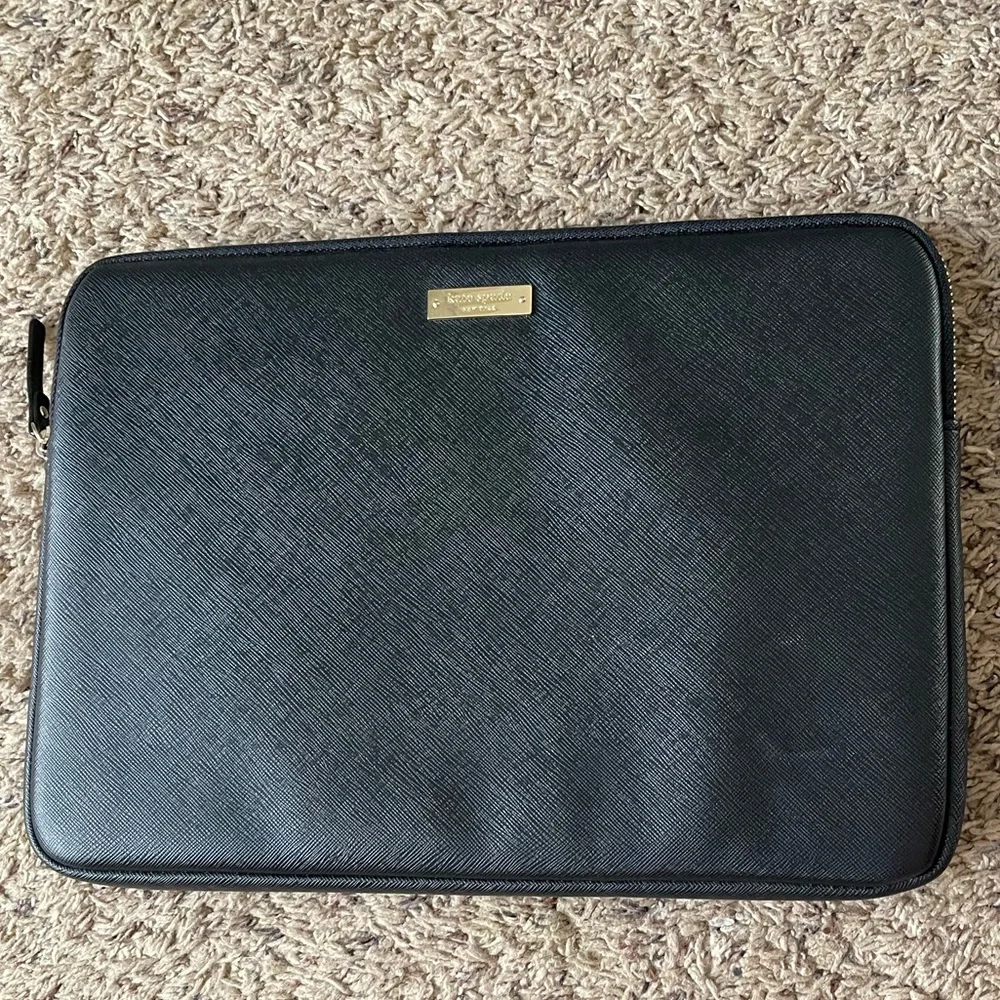 Kate Spade Black Saffiano Leather Laptop Case